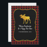 Buffalo Kariert Chalkboard Foil Christmas Foto Feiertagskarte<br><div class="desc">Rustikale Weihnachtskarte mit Büffel,  kariertem Motiv und goldgelben Moosen und Akkorden,  die auf Ihre Veranstaltungsspezifikationen zugeschnitten sind. Die Fotos der Square Instram sind ideal.</div>