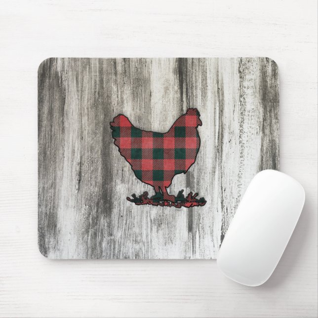 Buffalo Kariert Chicken Mousepad (Mit Mouse)