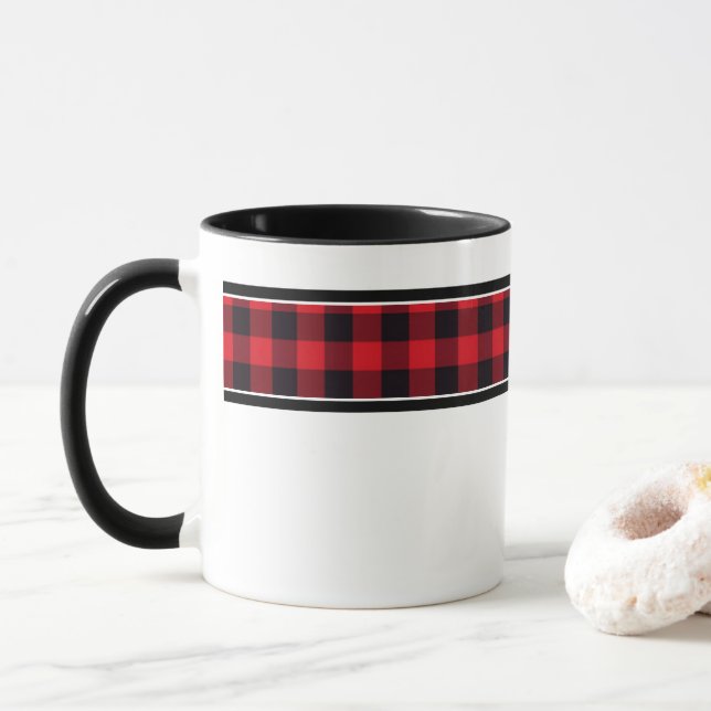 Buffalo Kariert Coffee Tasse (Mit Donut)