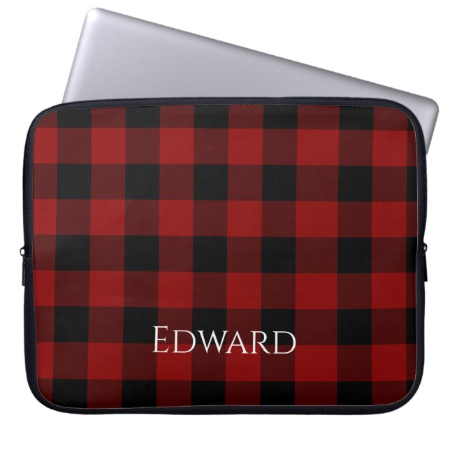 Buffalo Kariert Custom Laptopschutzhülle (Vorderseite)