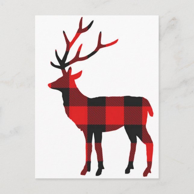 Buffalo Kariert Deer | Postkarte (Vorderseite)