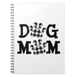 Buffalo Kariert DOG MAMA Pawprints Notizblock