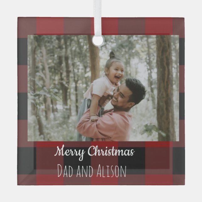 Buffalo kariert eins ornament aus glas (Vorderseite)