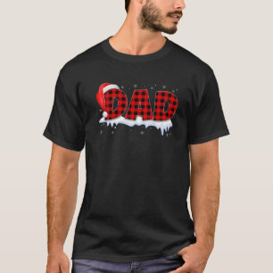 Buffalo Kariert Family Matching Vater Weihnachten T-Shirt