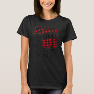 Buffalo Kariert glücklich 100. Schultag für 100 da T-Shirt