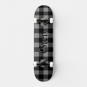 Buffalo Kariert Gray Tartan Schottisches Kariertes Skateboard