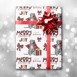 Buffalo Kariert Great Dane Dog Weihnachten Geschenkpapier