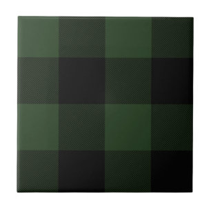 Buffalo Kariert Green Tartan Kariertes Muster Fliese