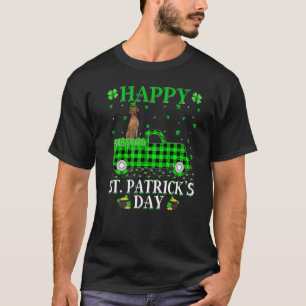 Buffalo Kariert Green Truck Vizsla Dog St. Patrick T-Shirt
