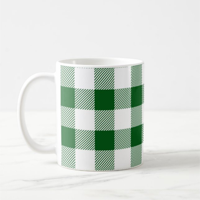 Buffalo Kariert Green White Karo Kaffeetasse (Links)