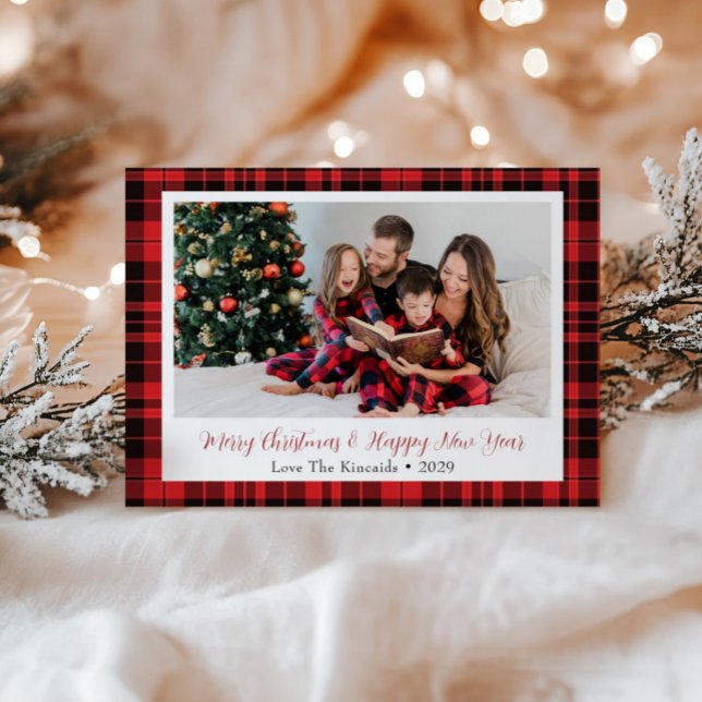 Buffalo Kariert Holiday Gruß Foto Postkarte (Von Creator hochgeladen)