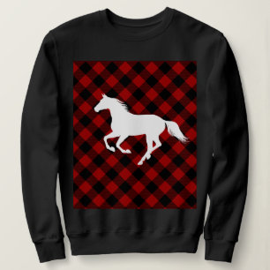 Buffalo Kariert Horse Lover (nicht so) Ugly Sweate Sweatshirt