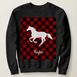 Buffalo Kariert Horse Lover (nicht so) Ugly Sweate Sweatshirt