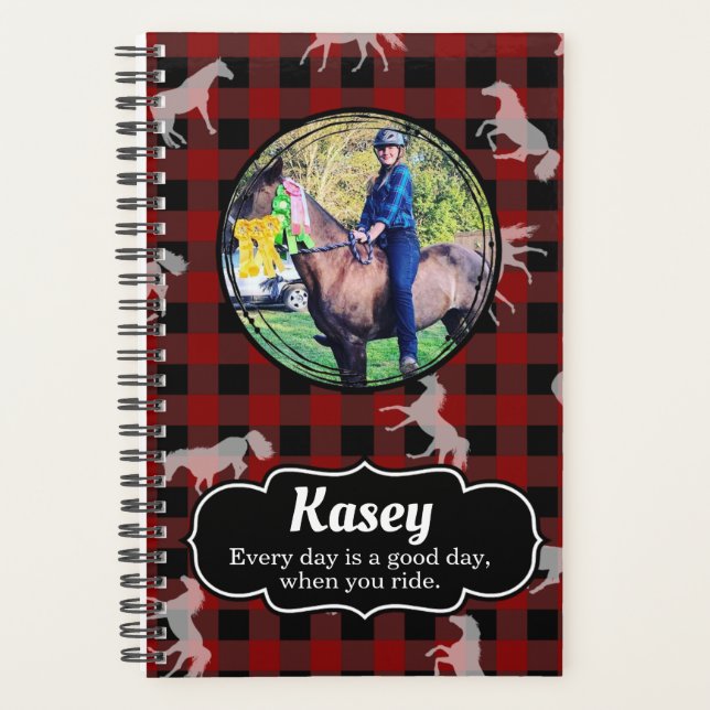 Buffalo Kariert Horse Pattern Foto Planer (Vorderseite)