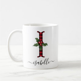 Buffalo Kariert I Monogram Weihnachtskaffee Tasse
