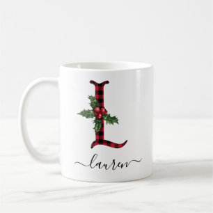 Buffalo Kariert L Monogram Weihnachtskaffee Tasse