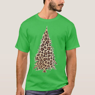 Buffalo Kariert Leopard Weihnachtsbaum Matching Fa T-Shirt