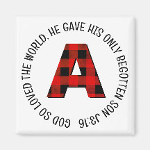 Buffalo Kariert Letter A Monogram