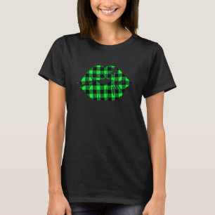 Buffalo Kariert Lips Lucky Kleeblatt C St Patrick T-Shirt