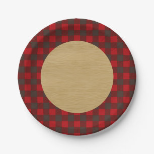 Buffalo Kariert Lumberjack Flannel Papier Teller