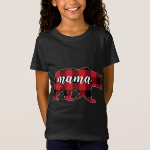 Buffalo Kariert Mama Bear Mama Gift Christmas Matc T-Shirt
