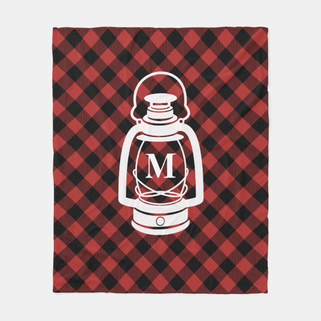 Buffalo Kariert Monogram Lantern Blanket Fleecedecke (Vorderseite)
