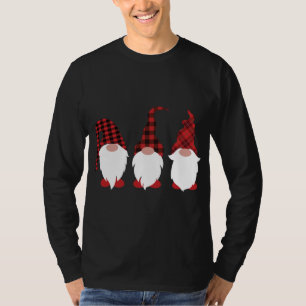 Buffalo Kariert Niedlich Gnomes Weihnachten T-Shirt
