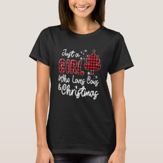 Buffalo Kariert Nur Ein Mädchen Das Kühe Und Chris T-Shirt