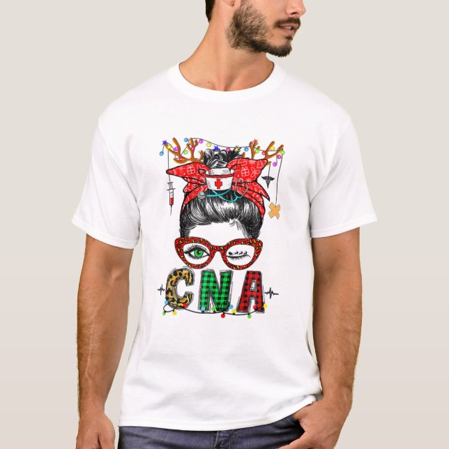 Buffalo Kariert Nurse X mas T-Shirt (Vorderseite)