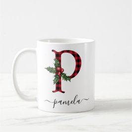 Buffalo Kariert P Monogram Weihnachtskaffee Tasse