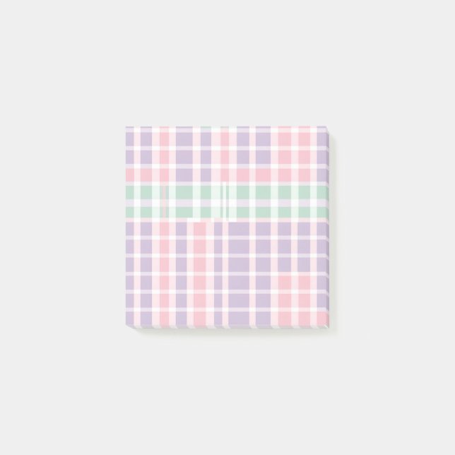 Buffalo Kariert Pastel Rustic Cotattcore Spring Post-it Klebezettel (Vorderseite)