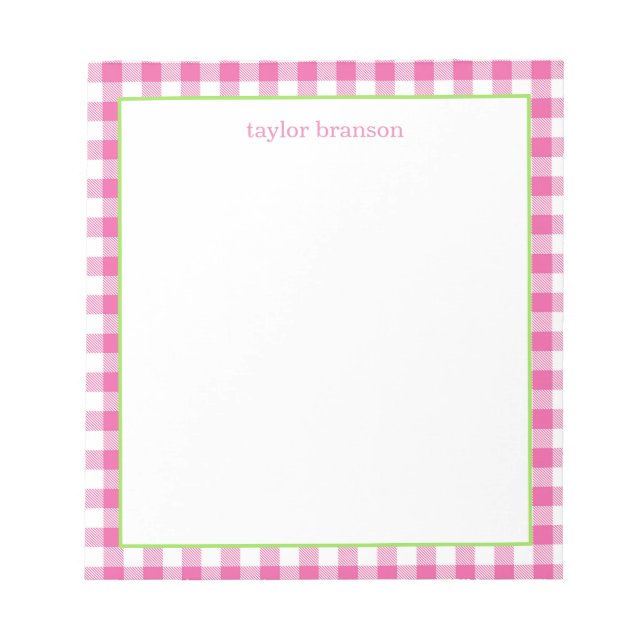 Buffalo Kariert Personalisiert Notepad Notizblock (Vorderseite)