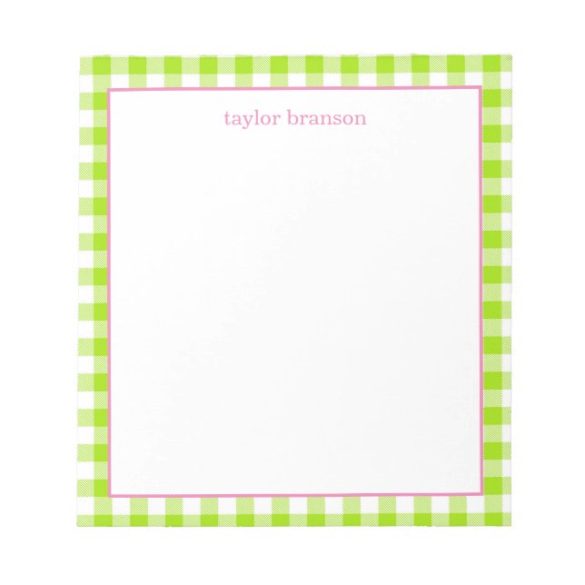 Buffalo Kariert Personalisiert Notepad Notizblock (Vorderseite)