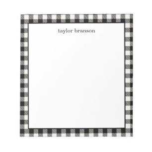 Buffalo Kariert Personalisiert Notepad Notizblock