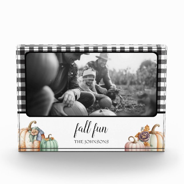 Buffalo Kariert Pumpkin Foto Block (Vorderseite)