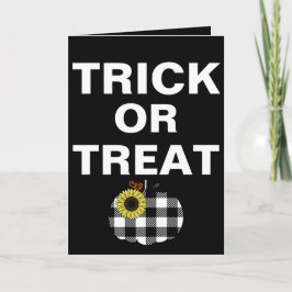 Buffalo Kariert Pumpkin mit Sonnenblumengrüßkarte Karte