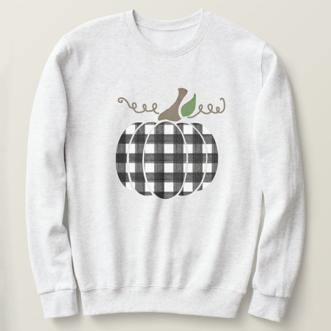 Buffalo Kariert Pumpkin Unisex Sweatshirt (Design vorne)