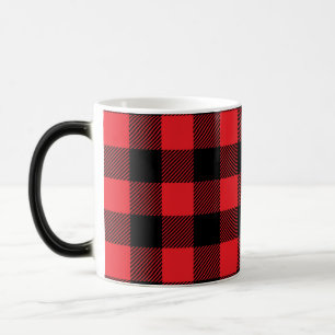 Buffalo Kariert Red Black Coffee Magic Tasse