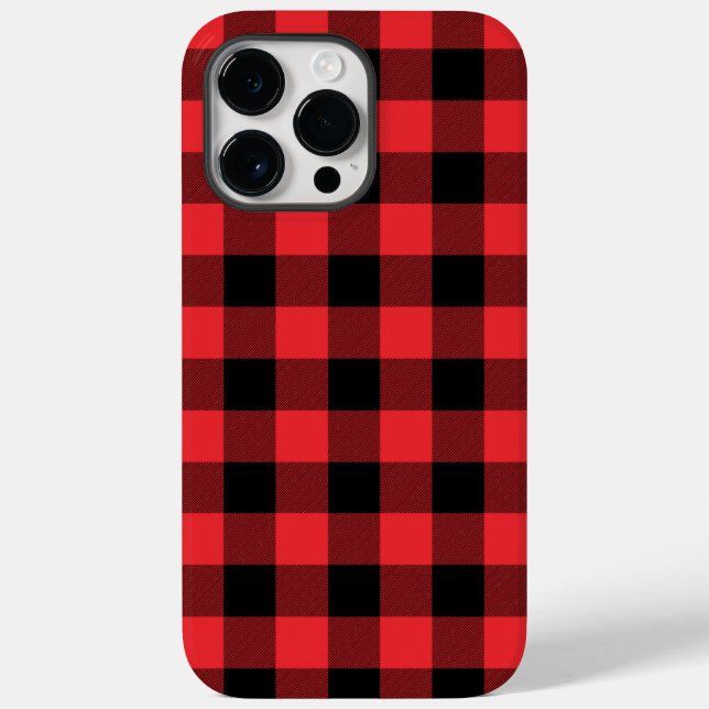 Buffalo Kariert Red Black Karo Case-Mate iPhone Hülle (Rückseite)