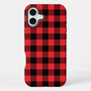 Buffalo Kariert Red Black Karo iPhone 16 Plus Hülle