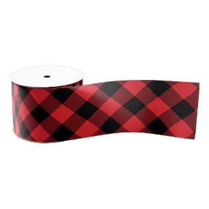 Buffalo Kariert Red Black Karo Ripsband