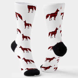 Buffalo Kariert Red Fox Socken