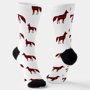 Buffalo Kariert Red Fox Socken
