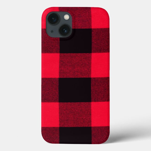 Buffalo Kariert Red und Black Trendy Case-Mate iPhone Hülle (Rückseite)