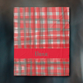 Buffalo kariert rotes graues Tartan Moderne Aquare Fleecedecke