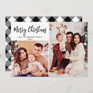 Buffalo Kariert Rustic Foto Collage Weihnachten