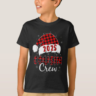 Buffalo Kariert Santa 2025 Cousin Crew Weihnachten T-Shirt
