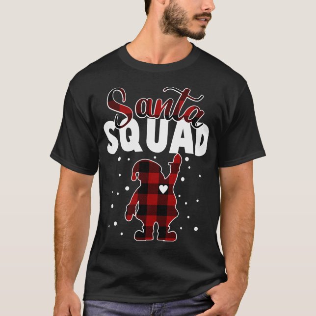 Buffalo Kariert Santa Squad Weihnachtsfamilie Matc T-Shirt (Vorderseite)