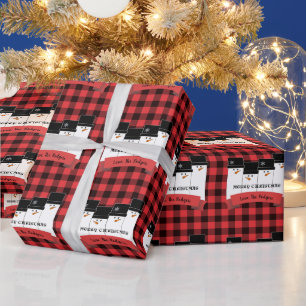Buffalo Kariert Snowman Weihnachtswrapping Paper Geschenkpapier