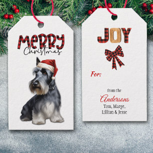 Buffalo Kariert Text Scottish Terrier Christmas Geschenkanhänger